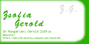 zsofia gerold business card