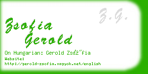 zsofia gerold business card